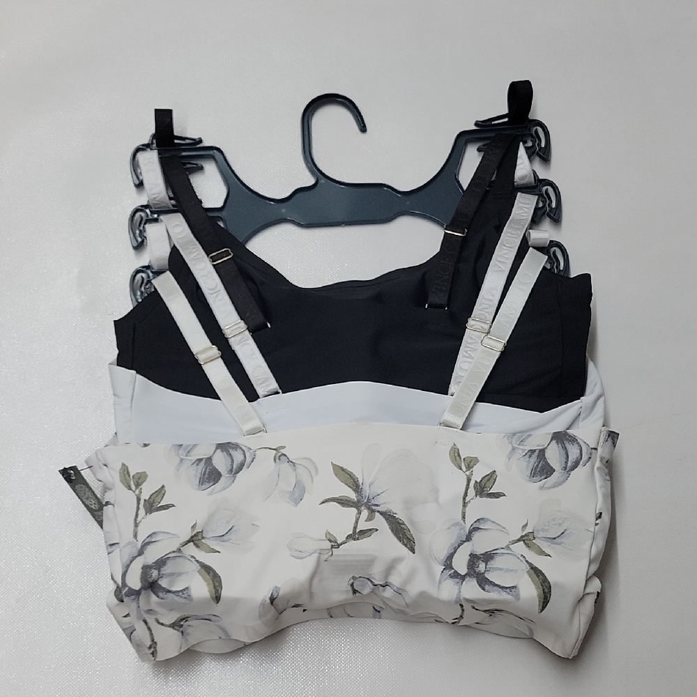 Vince Camuto Black and White Floral Crop Top - Picture 4 of 10